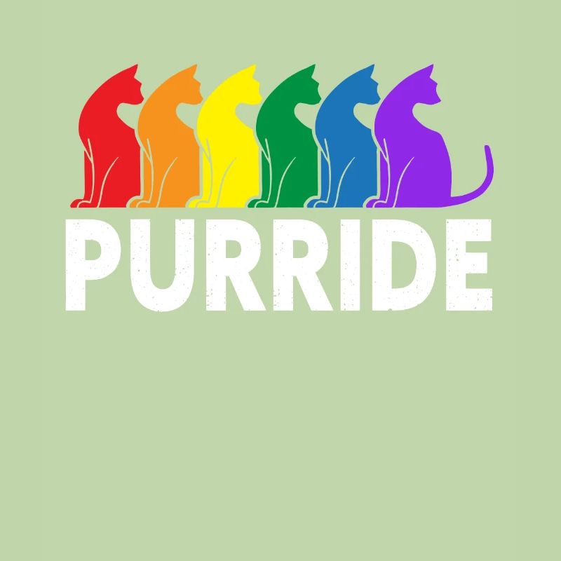 Purride Cat Lover Pride Monat Regenbogen