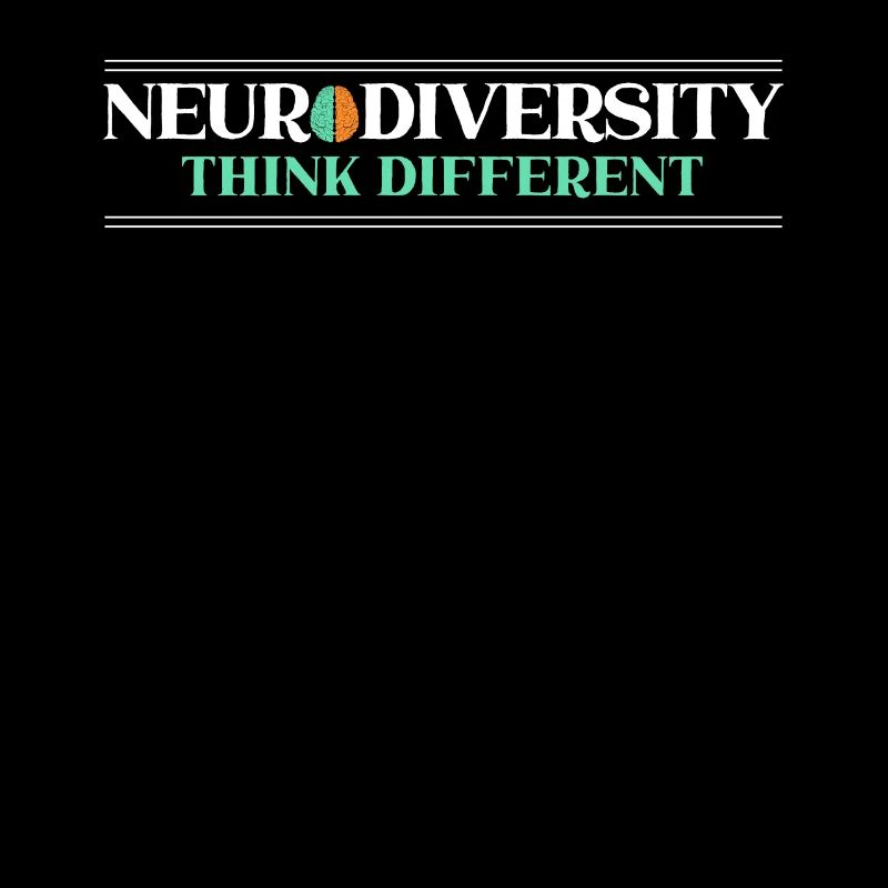 Neurodiversité Think Different Rainbow Brain EDD