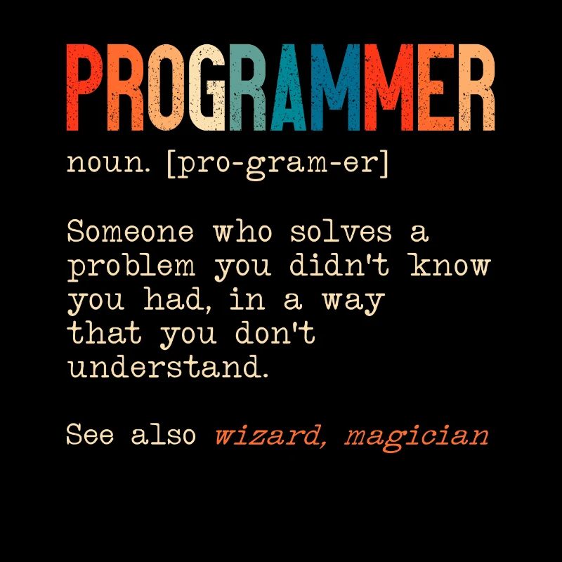 Lustige Programmierer Definition Software-Entwickler