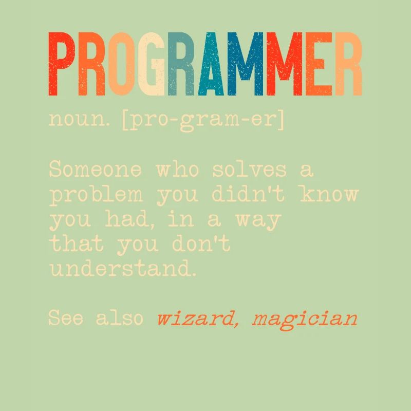 Lustige Programmierer Definition Software-Entwickler