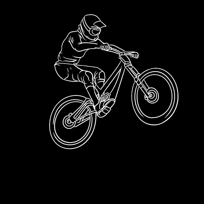 Line Art VTT Blanc