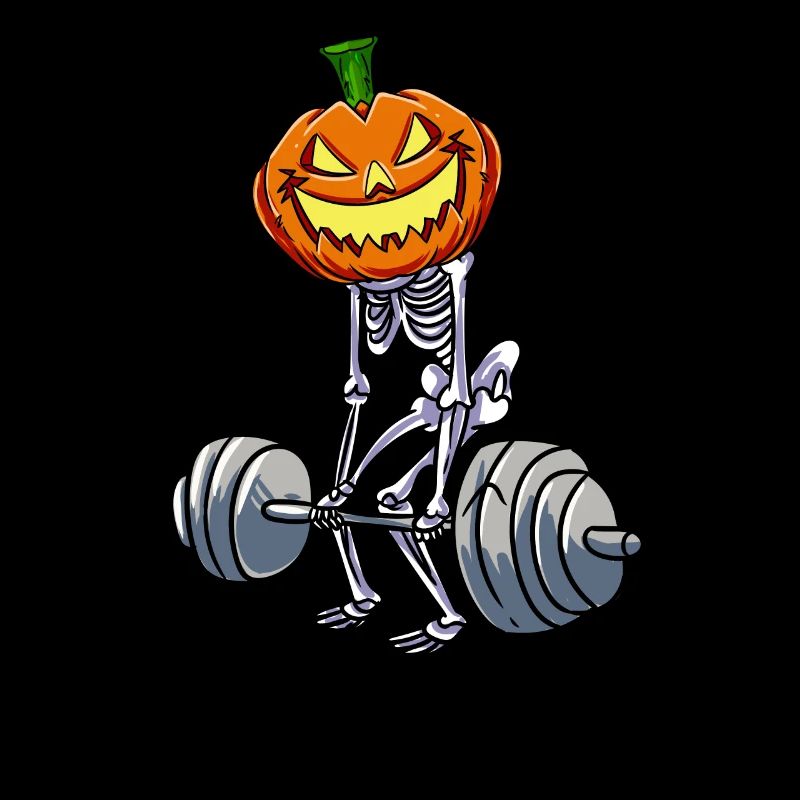 Deadlift Skeleton Pumpkin