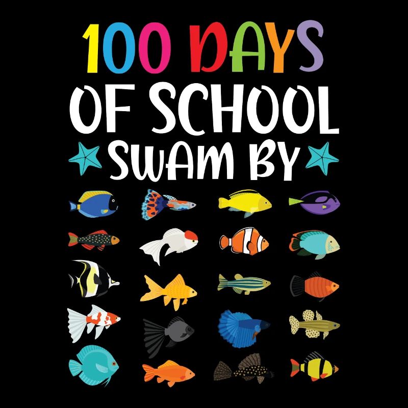 100 jours d’école nagé par l’enseignant élève poisson