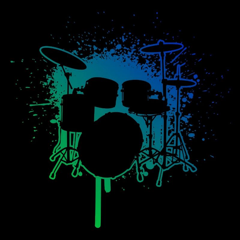 Drum Kit Drummer Playing Drums