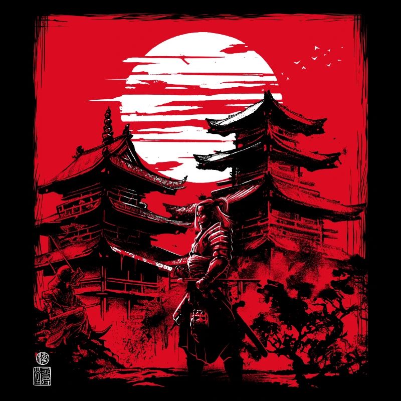 Samurai warrior in feudal Japan