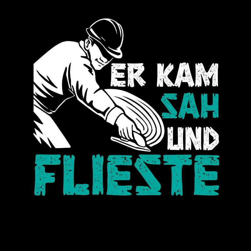 Fliesenleger Handwerker Er kam sah und flieste