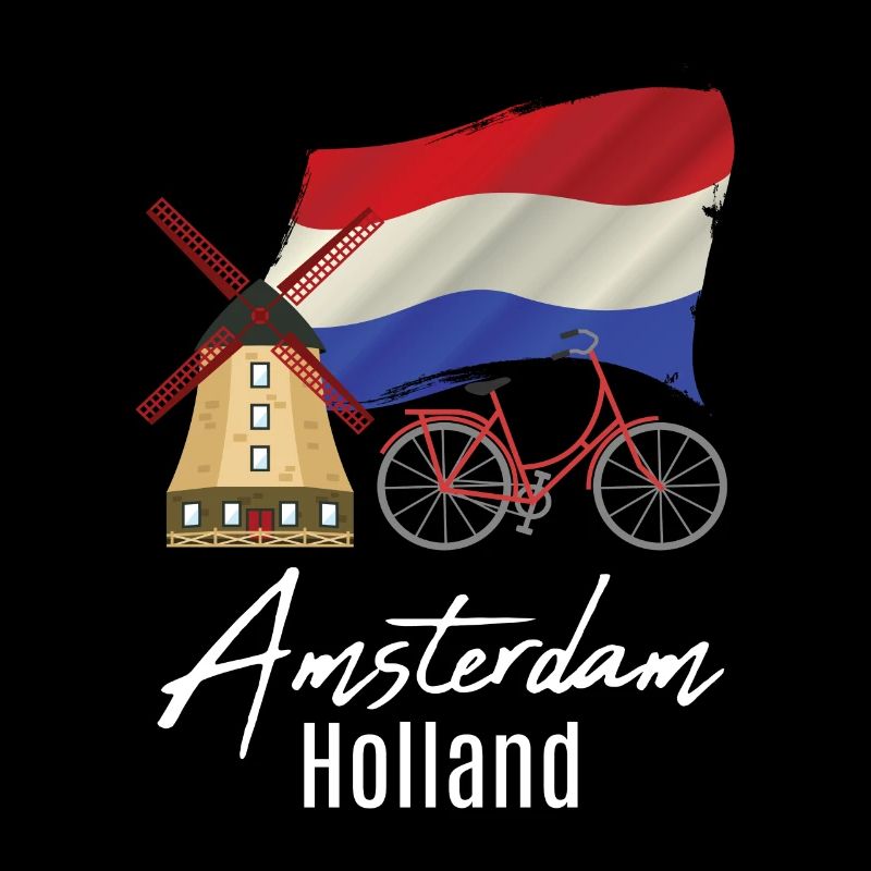Nehterlands flag windmill Netherlands