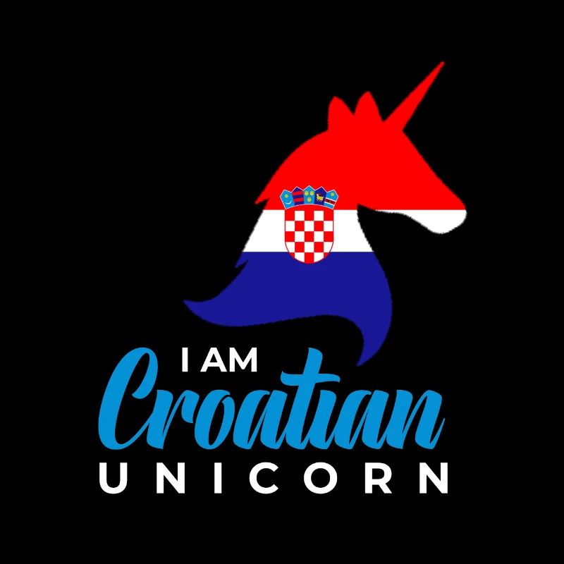 Balkan Ich bin ein kroatisches Einhorn Lustiger