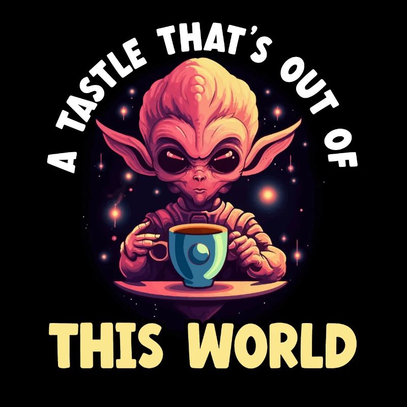 Alien Coffee Lover Caffeine UFO Extraterrestrial