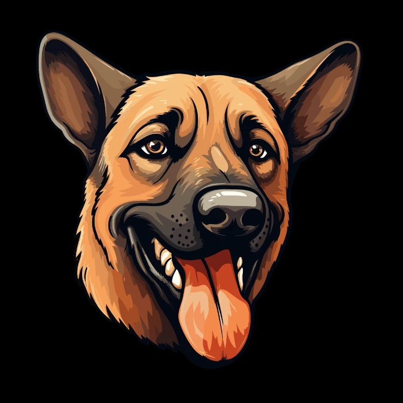 Malinois Dog Face - Compagnon Pawsome