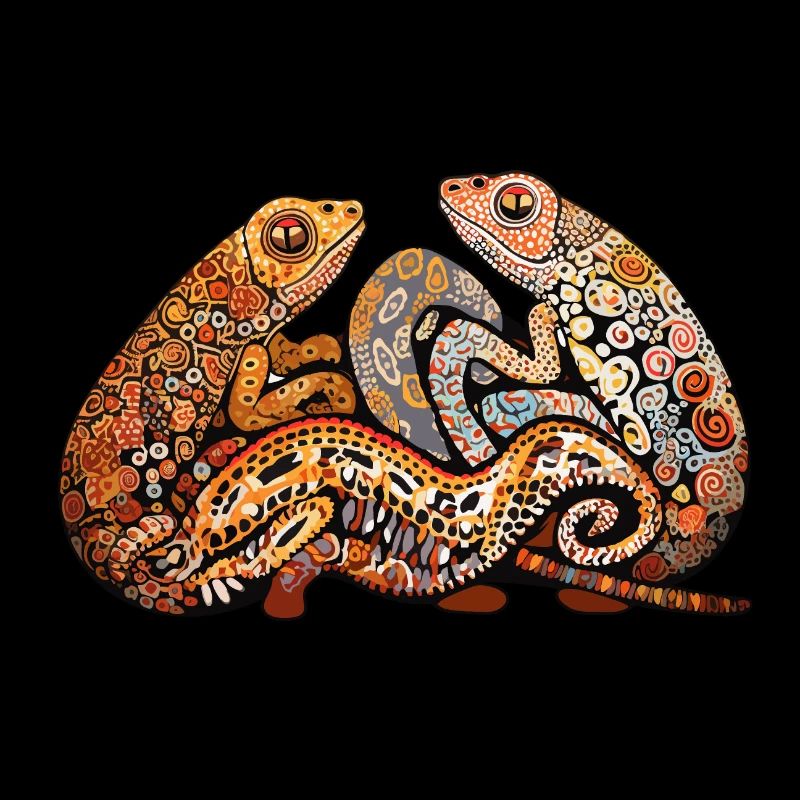 Leopard Gecko - Luminous Symphony