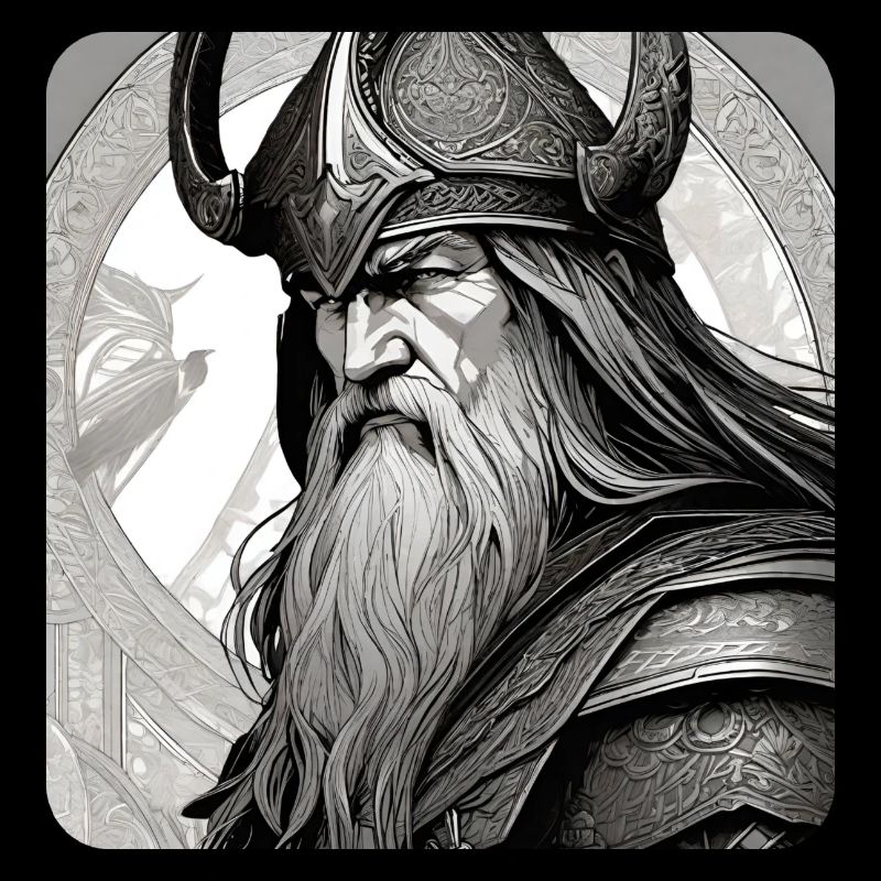 Fier Viking avec casque de cornes