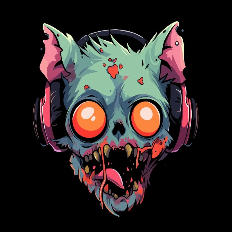 Halloween Zombie Chats DJ Techno Halloween DJ