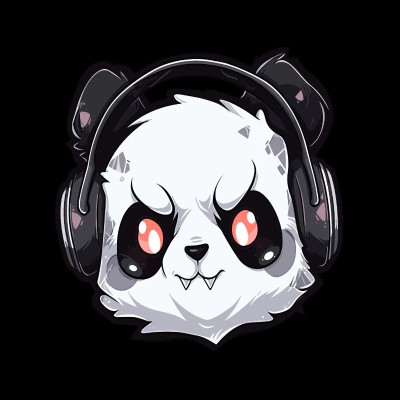 Spooky Halloween Vampire Panda DJ Halloween Rave