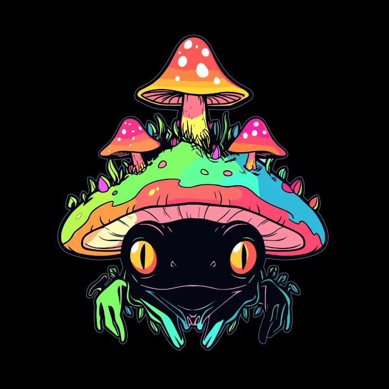 EDM Trippy Art Psychedelic Mushroom