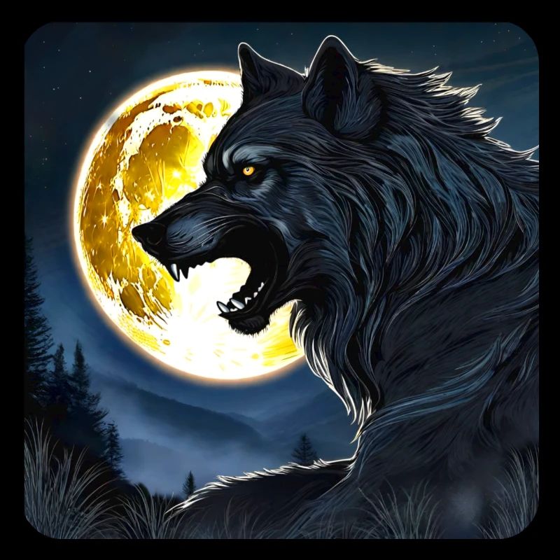 Big Wolf in Full Moon