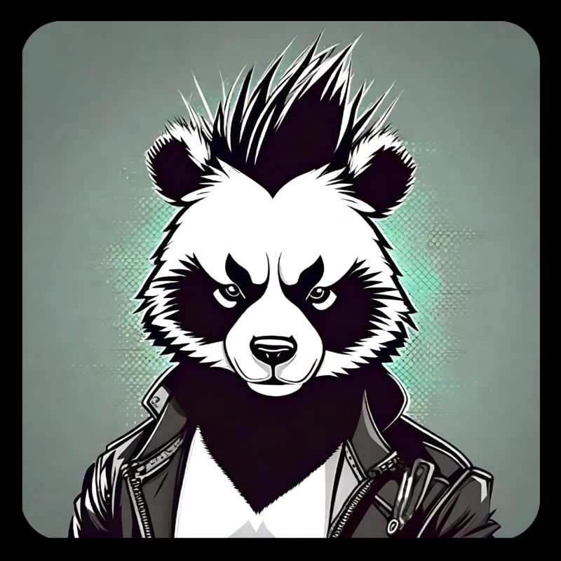 Cooler Punker Panda Bär