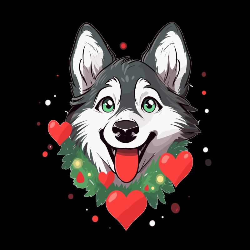 Weihnachtskostüm Husky Liebhaber Weihnachten