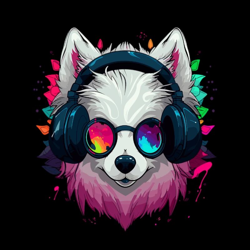 Electronic Music EDM Samoyed DJ