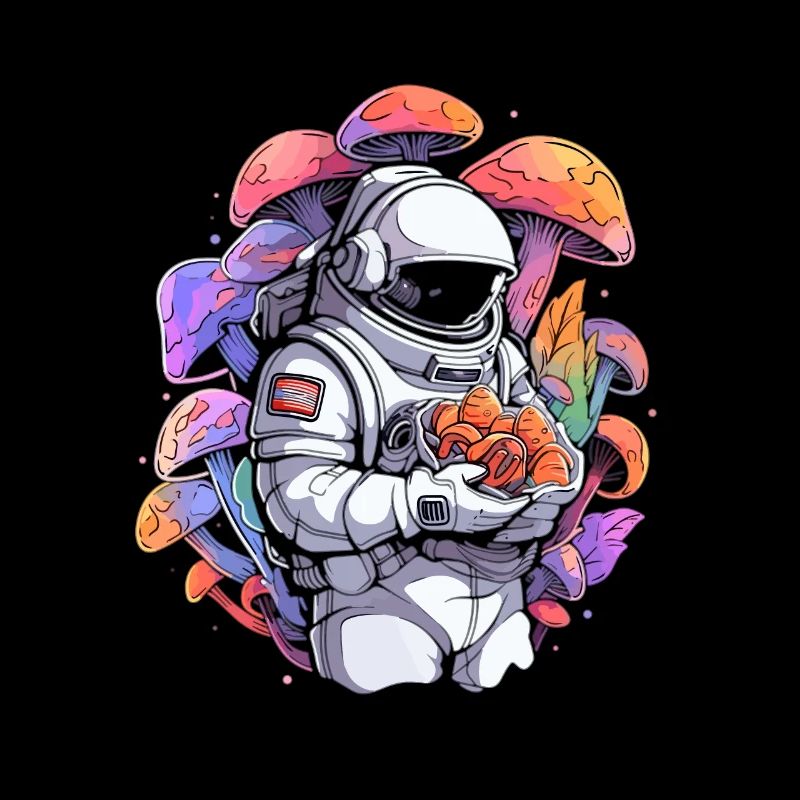 Champignon mignon Arty Trippy astronaute EDM Rave