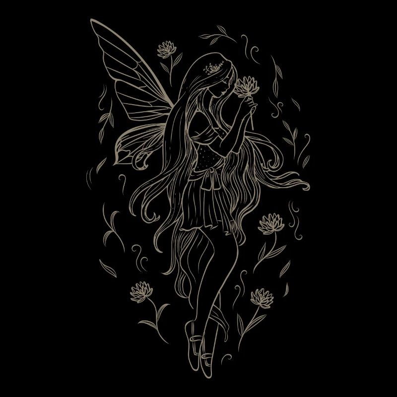 Fée Fairycore Rose Fée Ailes Naturecore