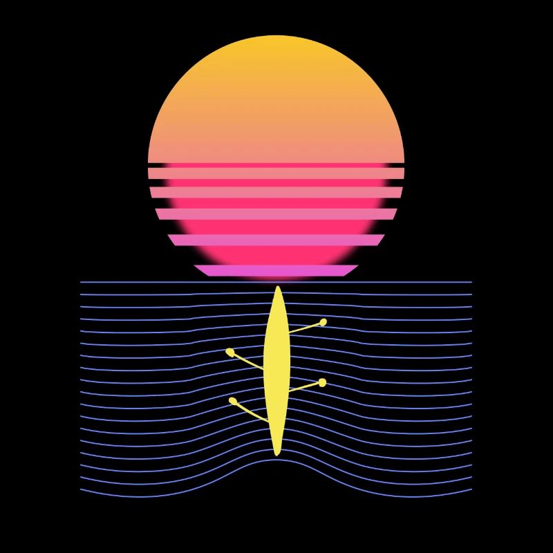 Rowing Retro Rowing Boat Rowing Sunset