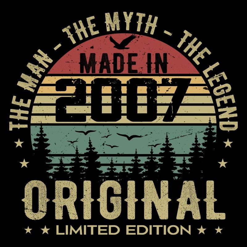 Original 2007 Retro 2007 Birthday Gift 2007