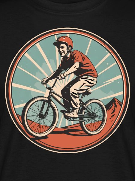 BMX Rider in stile grafico vintage anni '50