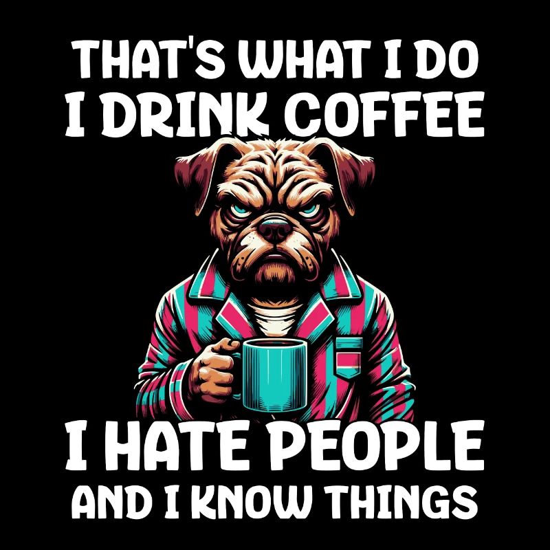 C’est ce que je fais, je bois du café, je déteste les gens