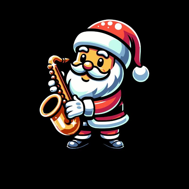 Weihnachtsmann Spielt Saxophon
