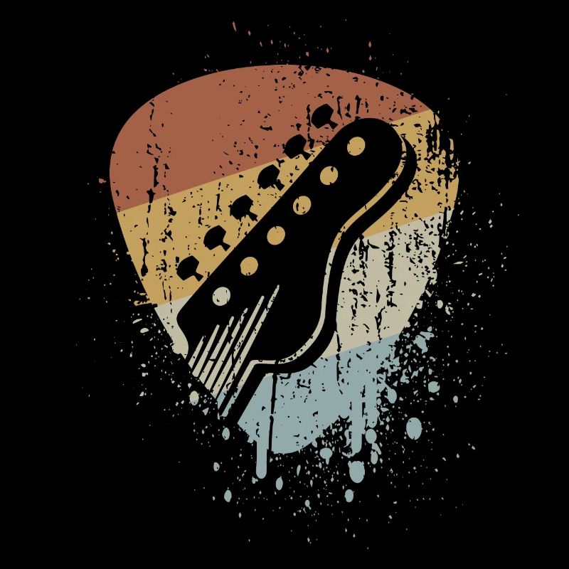 Guitare Rétro Plectrum Guitariste