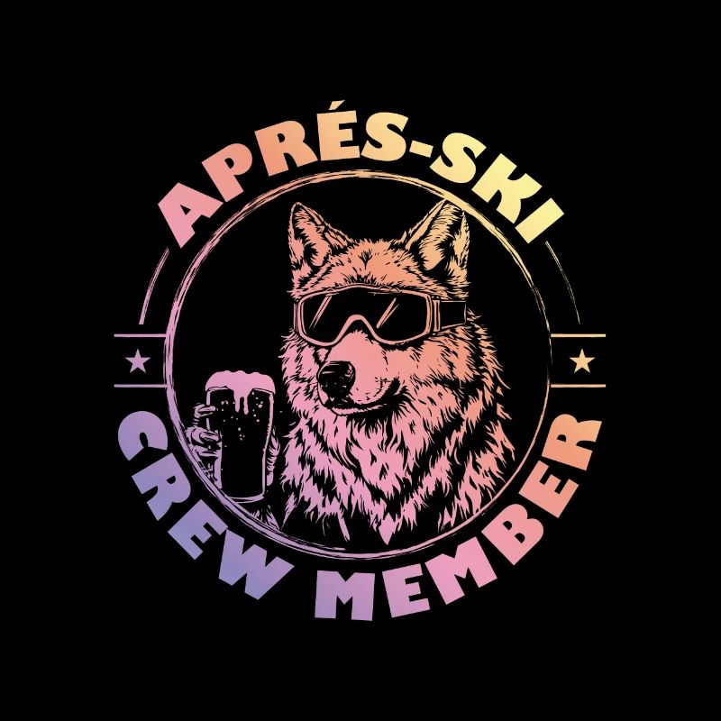 L’équipe d’après-ski Wolf dit coloré