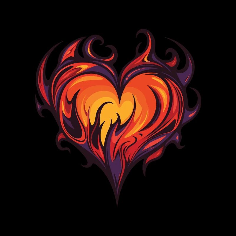 Heart, Fire, Love, Flame