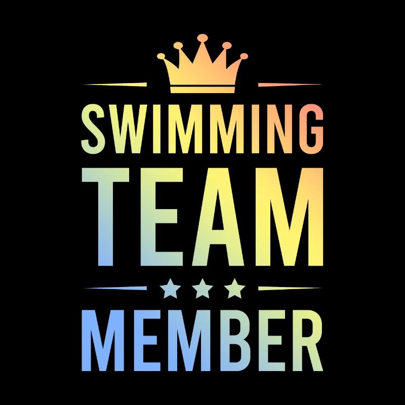 Équipe de natation colorée