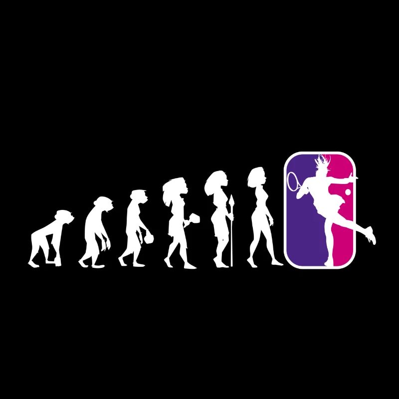 TENNIS EVOLUTION FUNNY TENNIS PLAYER GIFT