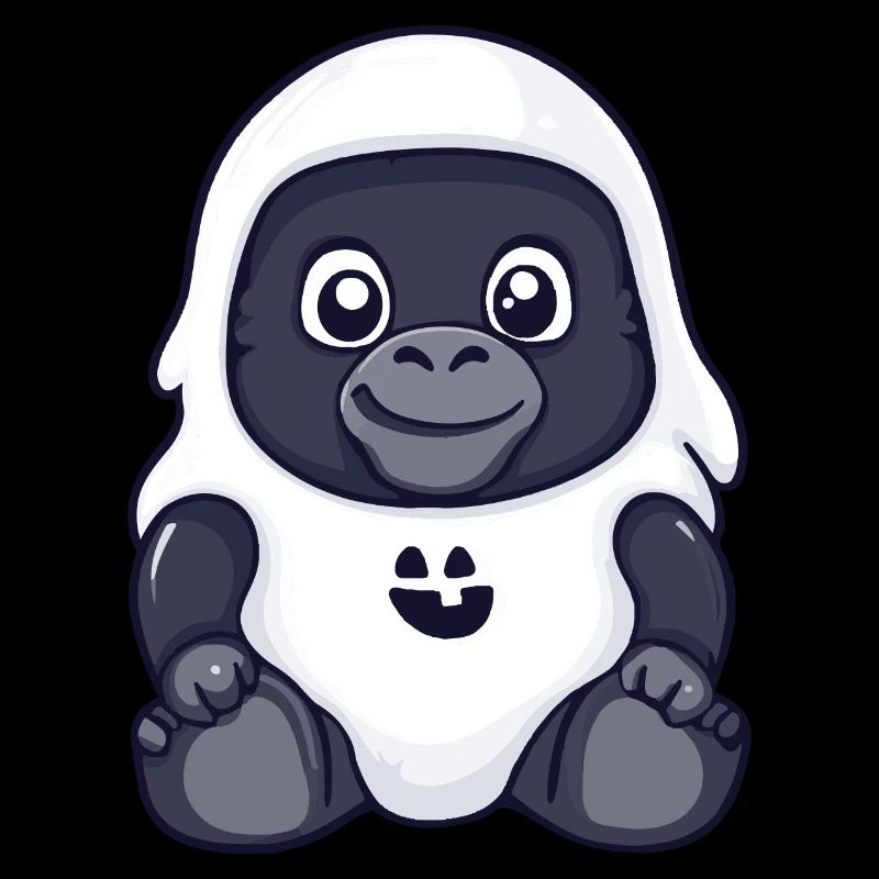 Gorilla Halloween Comic Ghost