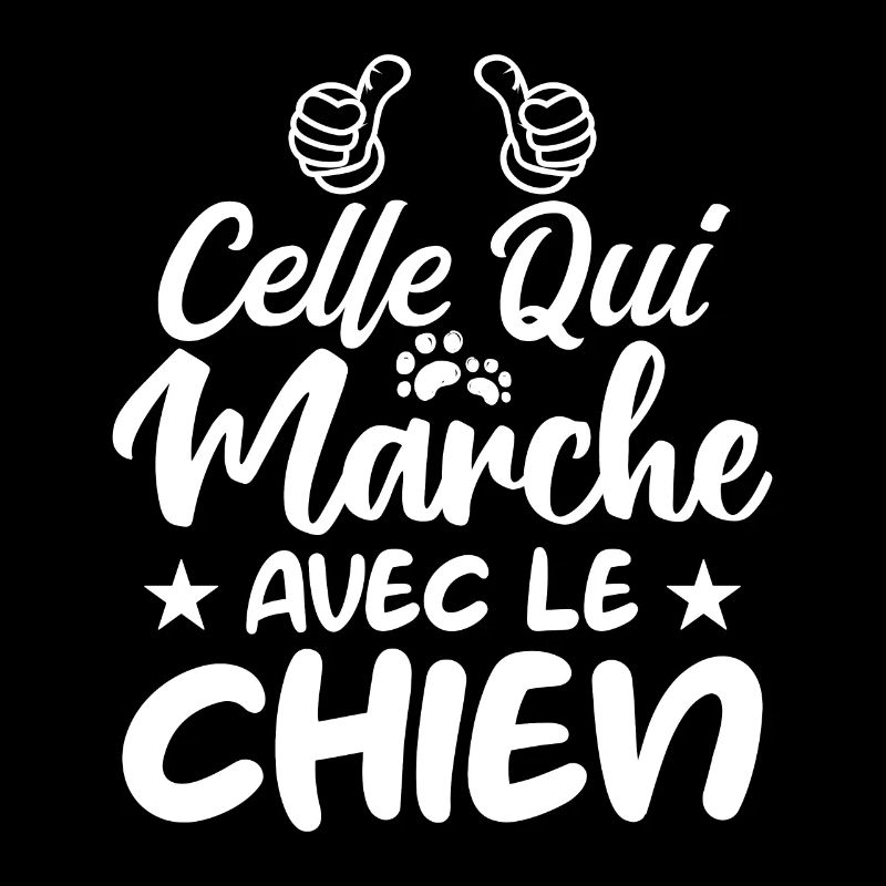 celle qui marche avec le chien