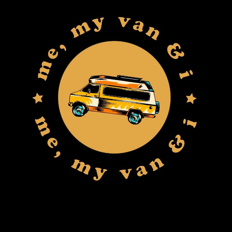 Moi, ma camionnette et moi, camionnette rétro, patch, camping-car