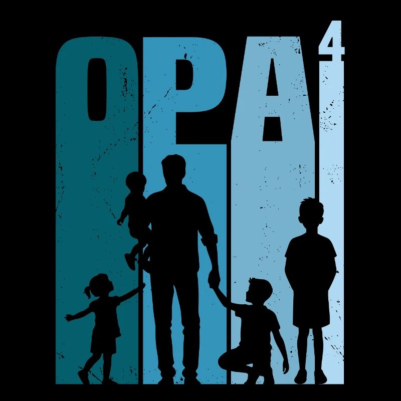 Opa hoch 4 vierfacher Opa werdender Opa Geschenk