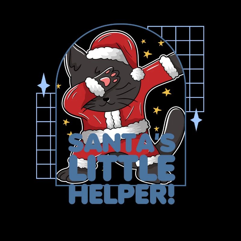 Le petit assistant du Père Noël Chat Noël
