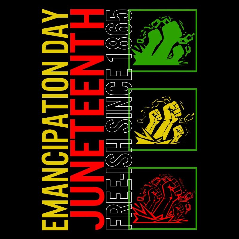 Juneteenth Shirt, Poing du Jour de l’Émancipation, Noir