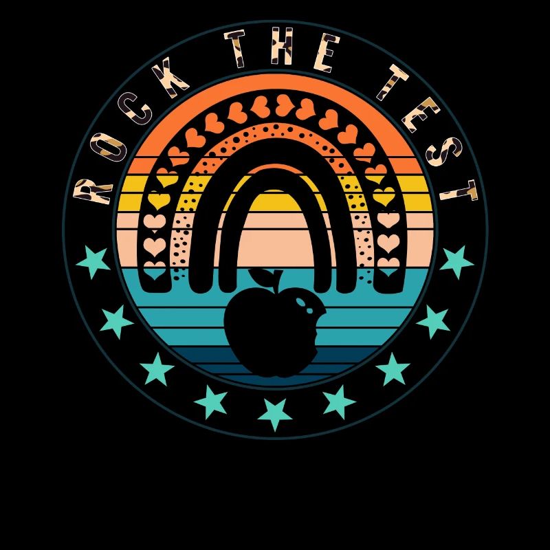 Rock The Test Shirt, Final Test Apple Regenbogen