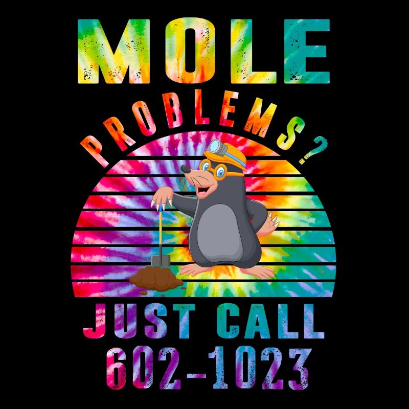 Vintage Mole Day Maulwurfsprobleme einfach anrufen