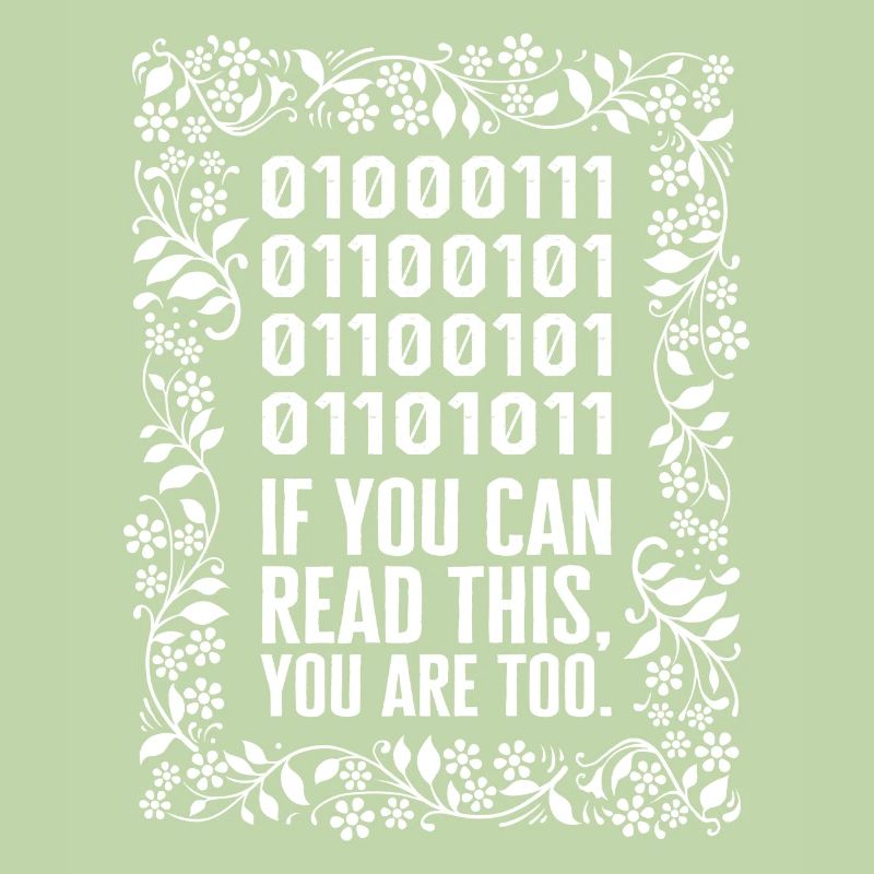 Programmierer Shirt, 01000111 Computer Binärcode