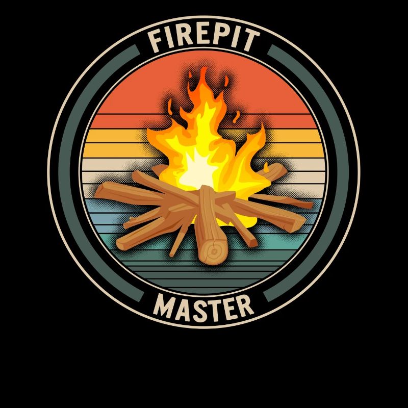Camping Shirt, Firepit Master Tee, Outdoor Fire