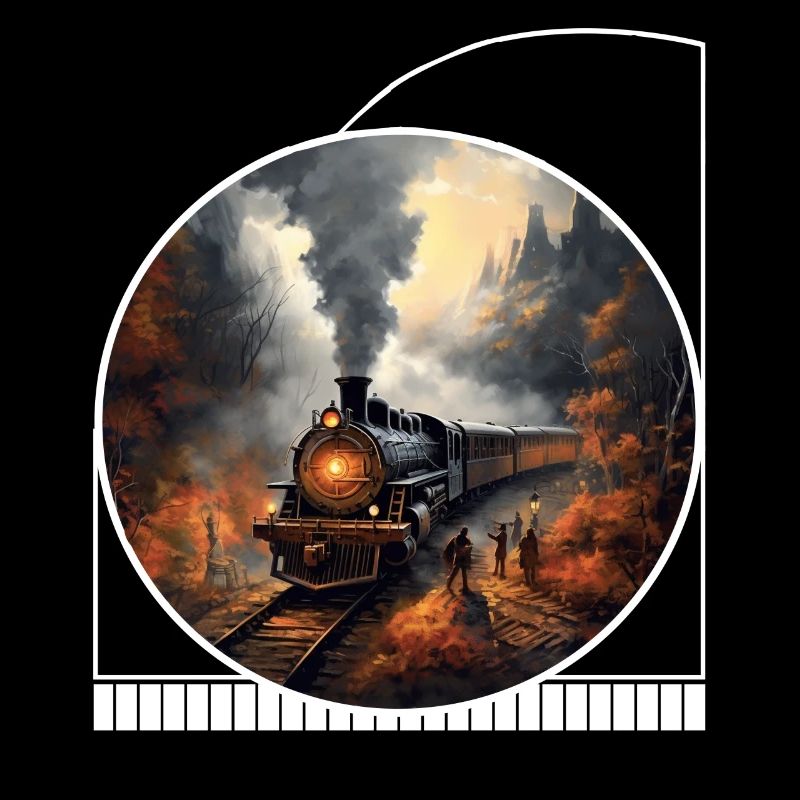 Ghostly Cottagecore Train Halloween Forêt d’automne