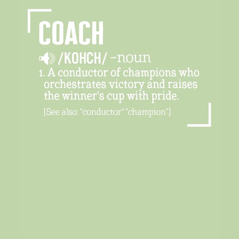 Coach Shirt, Coach Kohch Substantiv 1 Ein Dirigent von
