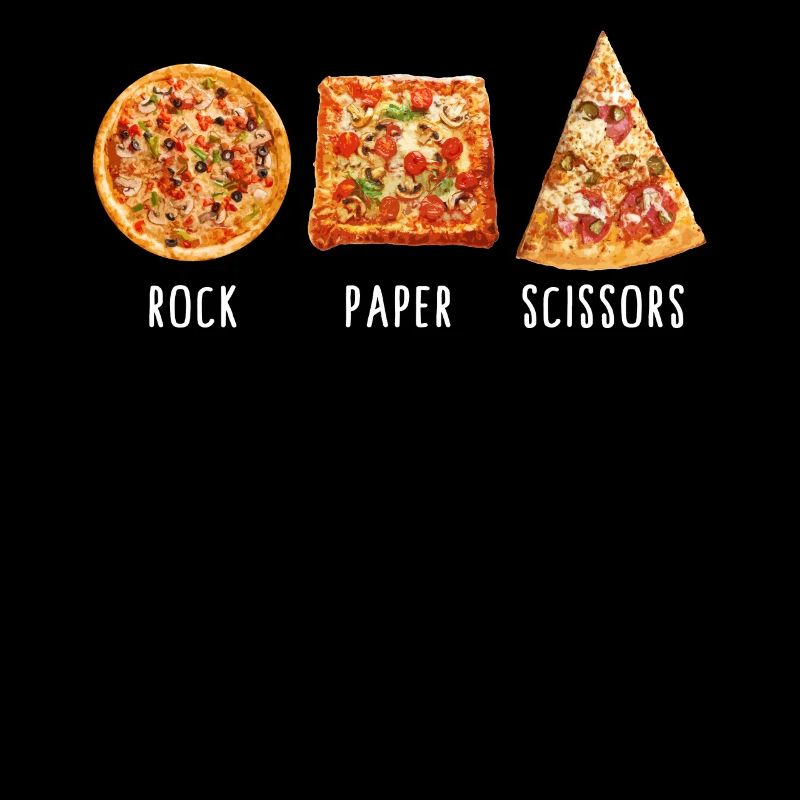 Pizza chemise, pierre papier ciseaux Pizza Tee, cadeau