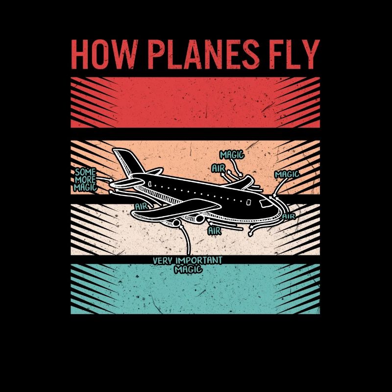 How Planes Fly, Airplane Airline Pilot Gift,