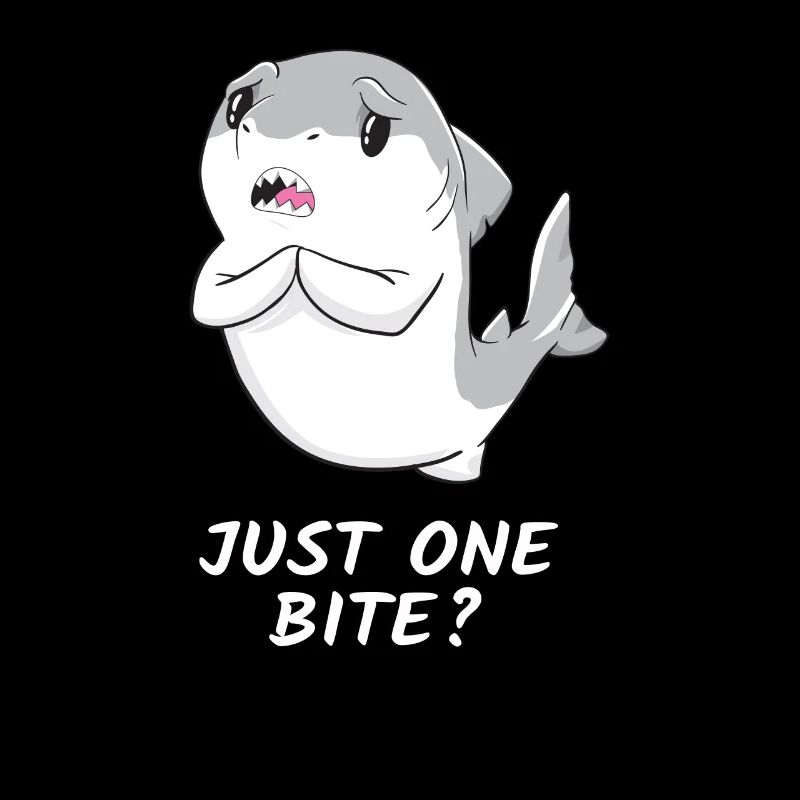 Just one bite hungry white shark gift shark